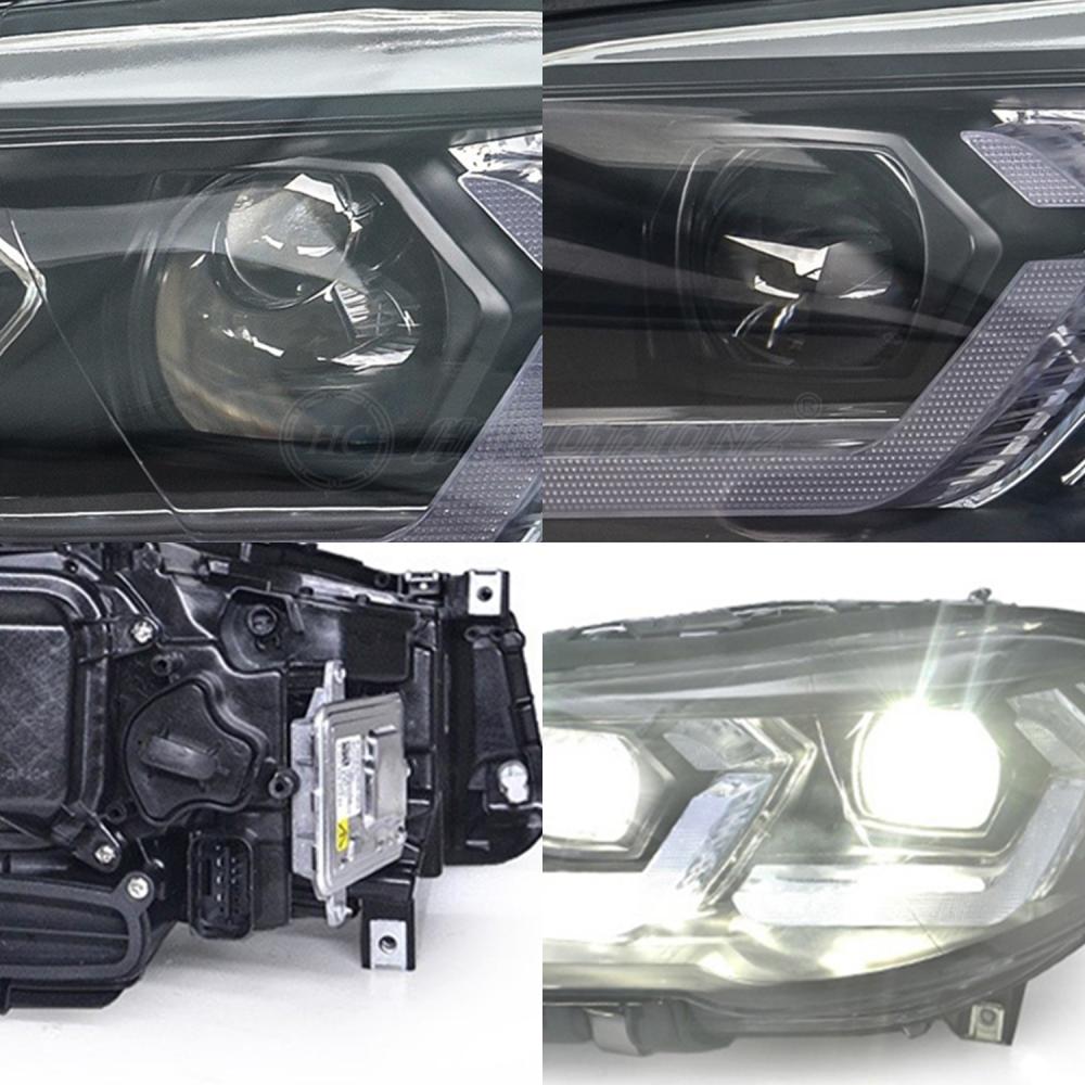 HCMOTIONZ Car Front Lamps Assembly fit Xenon version without AFS 2018-2020 DRL LED Headlights For BMW F10 F18