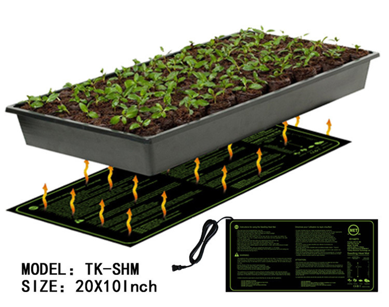 US 10x20 In Seedling Heat Heating Mat Seedbed To Germinate Pad Vegetable Seed Flowers Plants Waterproof Sowing Garden 100/240 V