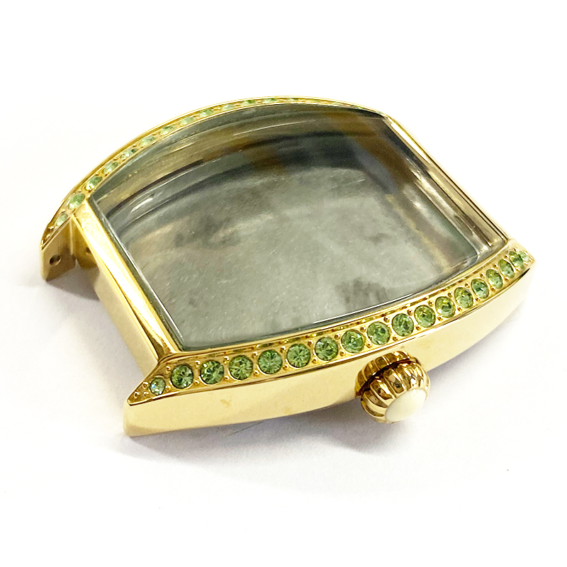 Tonneau watch case for Lady