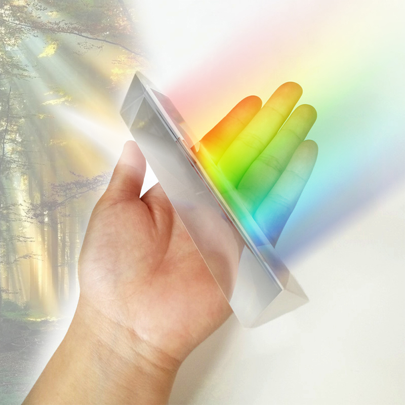 Prism Triangular Precision K9 Optical Glass Reflecting Physics Education Teaching Light Spectrum Prisms Rainbow Student Crystal