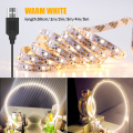 USB Cable Powered Led Vanity Makeup Mirror Light 5V USB LED Flexible Tape Bathroom Dressing Mirror Lamp Strip 1M 2M 3M 4M 5M