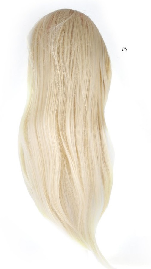 CAMMITEVER Blonde Training Mannequin Head Hairdressing Dummy Hairstyle Long Hair Doll Mannequin Head For Practice