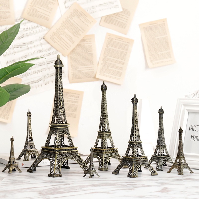 European Eiffel Tower Model Paris Miniature Creative Decoration Home Decor Accessories Office Metal Building Statue Gift