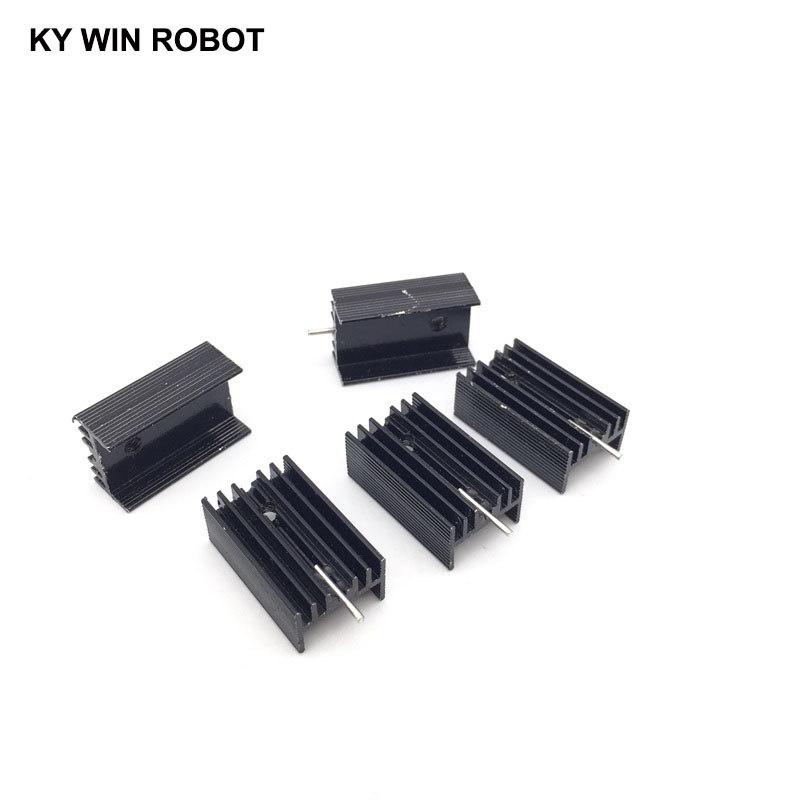 10pcs Free Shipping Aluminium TO-220 Heatsink TO 220 Heat Sink Transistor Radiator TO220 Cooler Cooling 25*15*11MM With 1 Pin