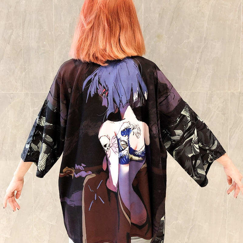 Kimono Women Yukata Haori Japanese Kimono Cardigan Yukata Female Japanese Streetwear Samurai Japan Clothing Cosplay FF20200