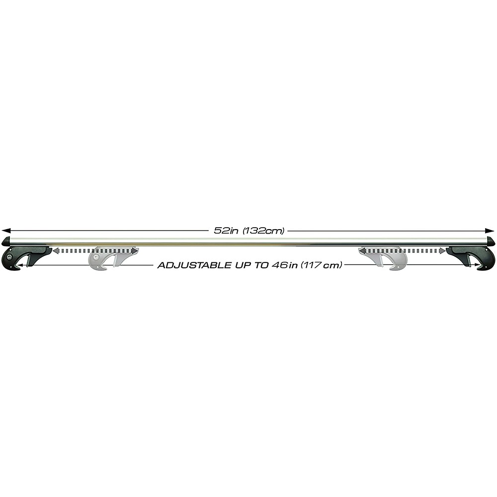 MOSATP universal Car Roof Rack Bar Set 2-Piece 52" Aluminum– Fits Across Existing Raised Side Car Rails with Gap Lockable Silver
