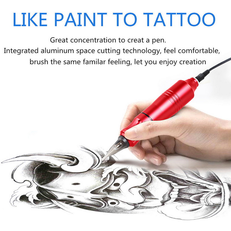 New Professional Rotary Tattoo Pen Permanent Makeup Machine Tattoo Gun Set Pen Tattoo Machine Rotary With Needles Gift Supplies