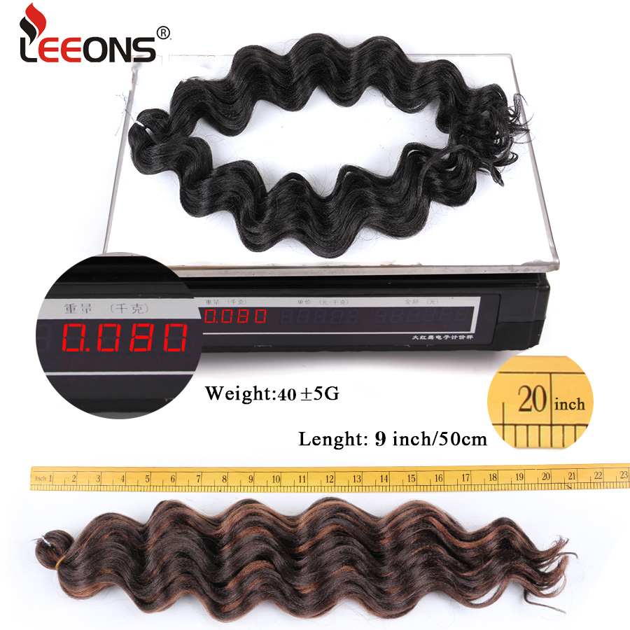 Leeons Freetress Crochet Braids Hair 9Inch Ocean Wave Crochet Braids Hair Synthetic Hair For Braid Extensions Heat Resisting