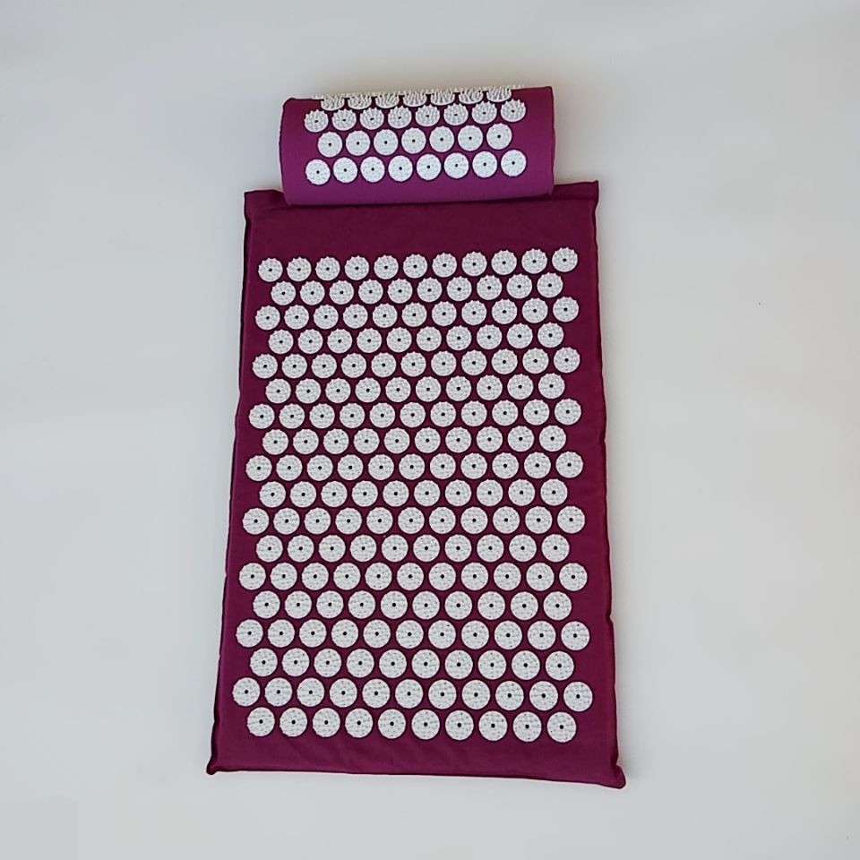 Massager Cushion(62*38cm) Acupuncture Sets Acupressure Mat with Pillow Massage Mat Massage and Relaxation