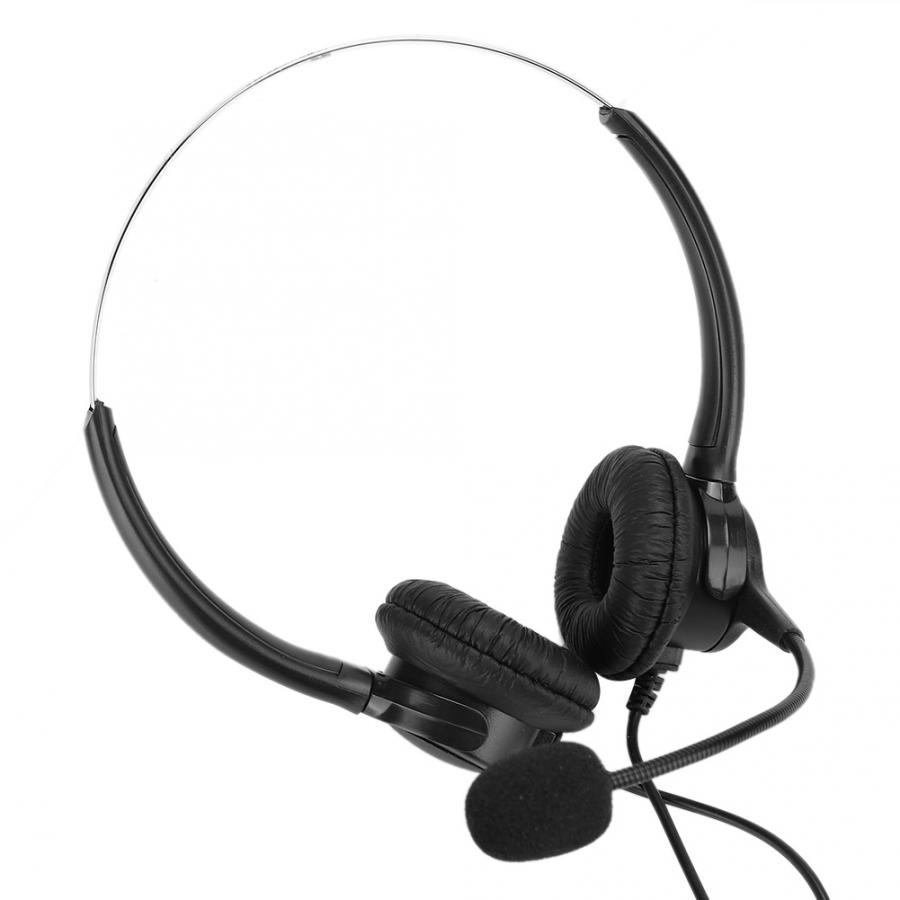 Home Office Headset Binaural Earphone with Microphone for Telephone Landline Phone Headset