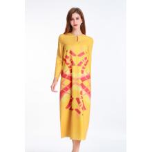 Digital Printed Long Sleeved Dress