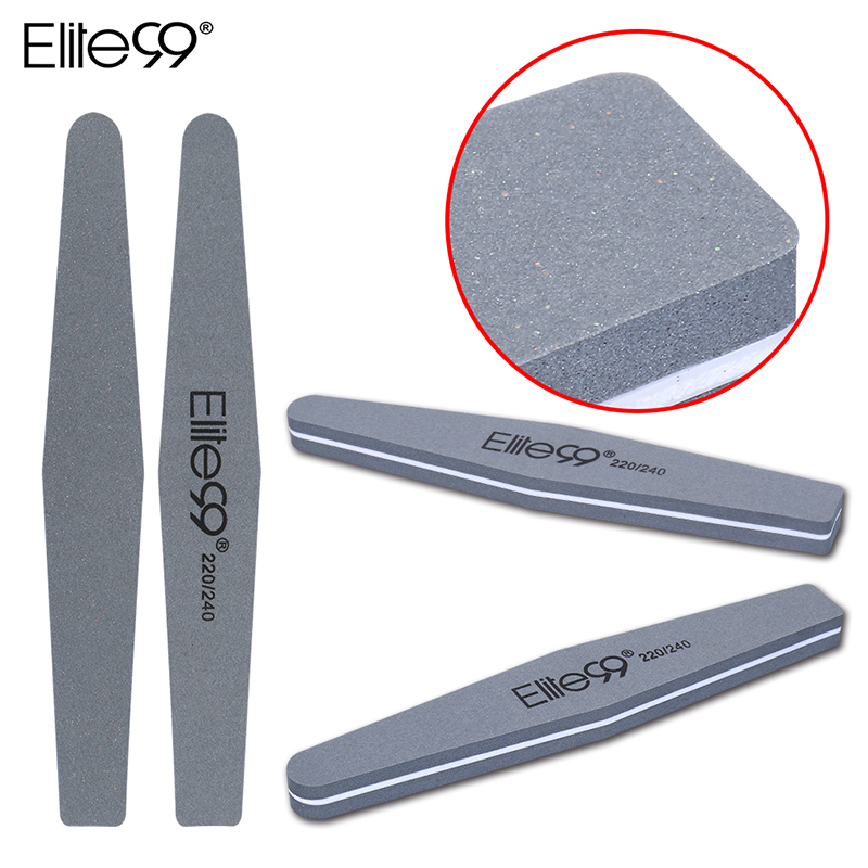 Elite99 5 x Nail Files Sanding 220/240 Curve Nail Art Sanding File Bar for Nail Art Tips Manicure Accesssories