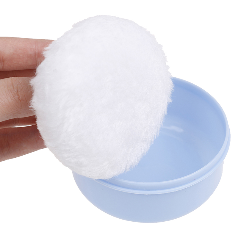 New High Quality Baby Soft Face Body Cosmetic Powder Puff talcum powder Sponge Box Case Container 1PCS Wholesale