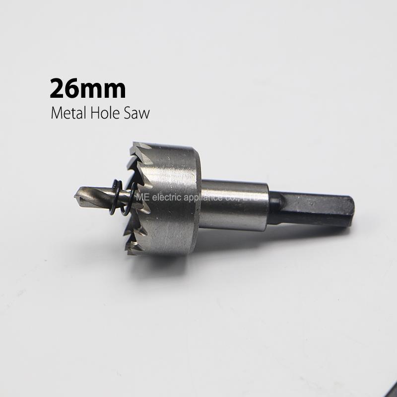1Pc 26mm 1.02" Core Drill Bit Metal Hole Saw High Speed Steel Core Special for HSS Stainless Steel