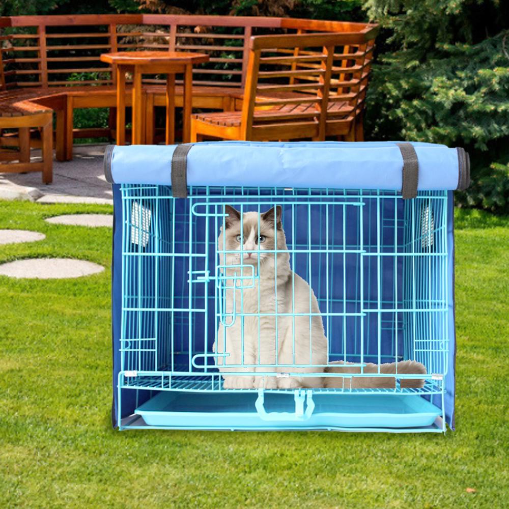 Dog Kennel House Cover Waterproof Dust-proof Durable Oxford Dog Cage Cover Foldable Washable Outdoor Pet Kennel Crate Cover