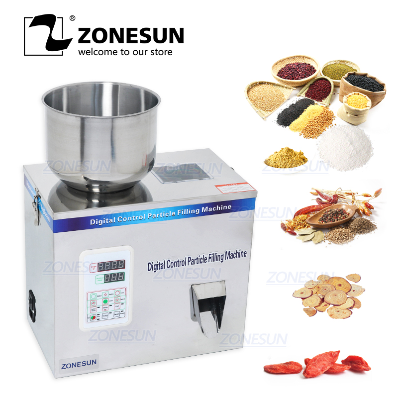 ZONESUN 1-50g Tea Packaging Machine Sachet Filler Can Filling Granule Medlar Automatic Weighing Machine Powder Filling Machine