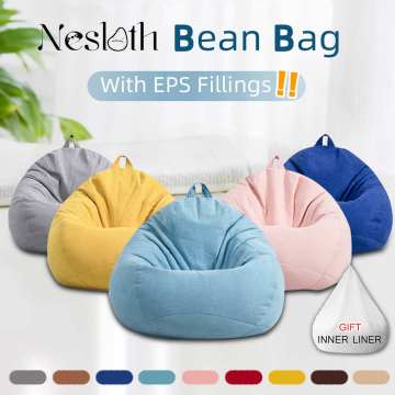 Bean Bag Sofa Tatami Living Room Lazy Sofa Single Rest Cushion Chair Velvet Stool Home Decor Ergonomic (W/ EPS Particle padding)