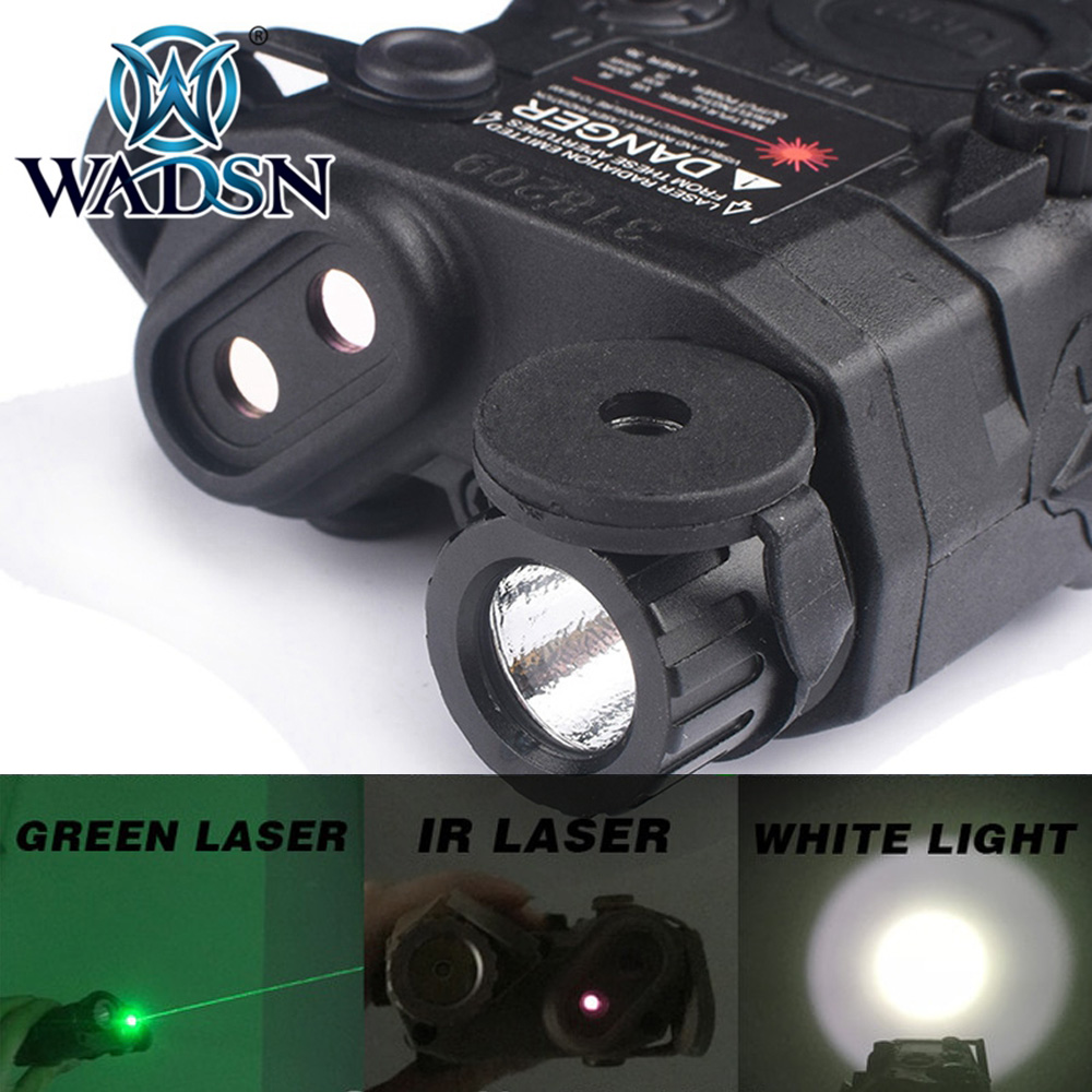 WADSN UHP Airsoft LA-5 PEQ 15 IR Green Dot Laser with White LED Flashlight Tactical LA5C PEQ Lazer Hunting Rifle Weapon Light