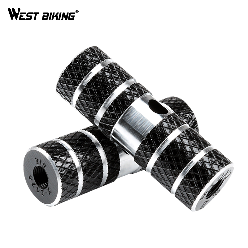 WEST BIKING Bicycle Pedals Aluminum Alloy Anti-Slip Lightweight Solid MTB Road Bike Footrest Outdoor Sport Bicycle Rocket Pedal