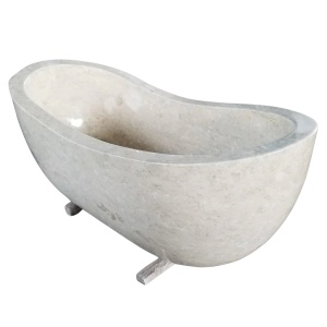 Opulent Freestanding Marble Tub with Handcrafted Design
