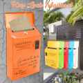 Retro American Pastoral Wall Mounted Mailbox Fashion Bucket Newspaper Boxes Mail Box Metal Letter Post Mailbox Garden Decoration