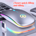 Backlight Laptop Mouse USB Rechargeable Wireless Silent Colorful LED Mice Optical Ergonomic Gaming Mouse Computer