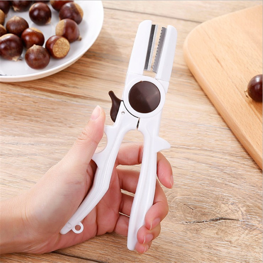 Chestnut Cracker Opener Plastic Chestnut Peeler Fruit Cutter Scissor Peeling Chestnut Cracker Chestnut Sheller Portable Kitchen