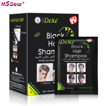 10pcs Instant Black Hair Shampoo Hair Dye 5 Minutes Make Grey White Hair Colored Darkening Black Shinny Hair Styling Dropship