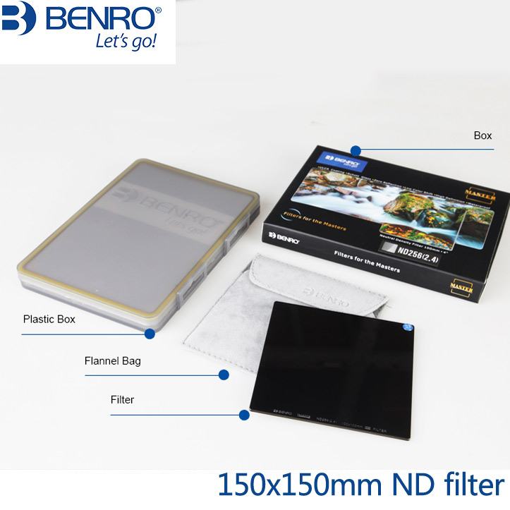 Benro master 150x150mm ND16 ND64 ND256 1000 Square Neutral Density Grey Filter Optical Glass