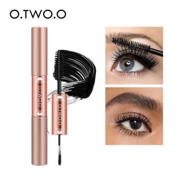 Hot Sale 2 In 1 Fiber Mascara Waterproof Long Dry And Fluffy Eyelash Extension Black Not Easy To Drop Makeup Mascara TSLM1