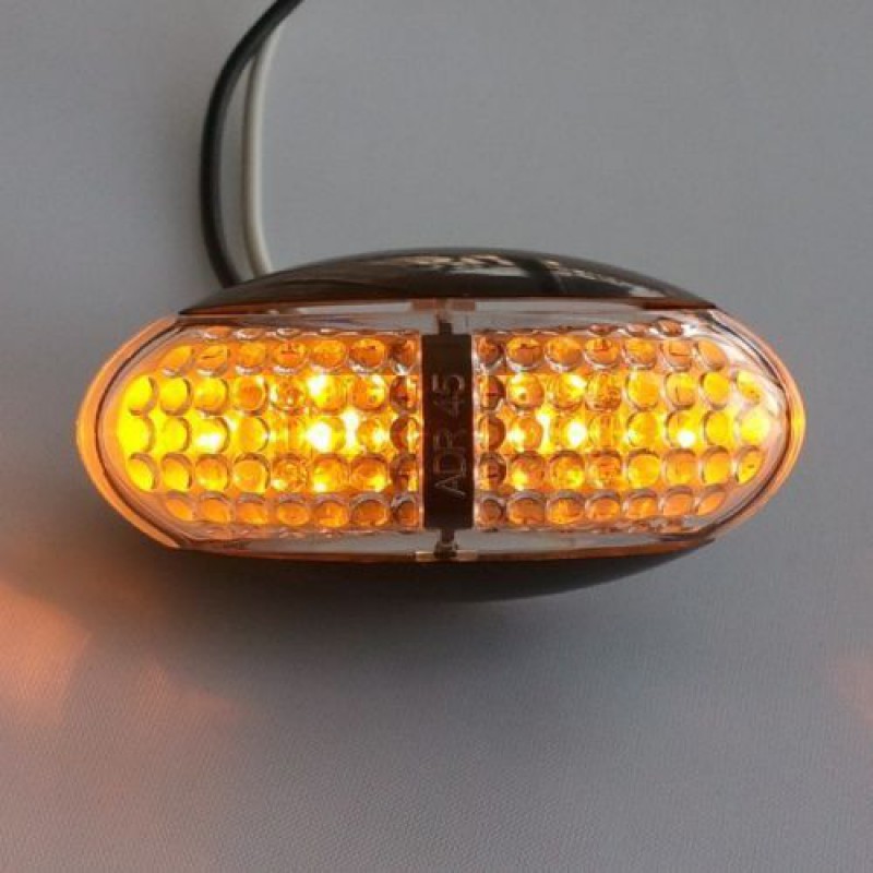 Fuleem 10PCS 4 LED Side Marker Tail Light LED 12V 24V Clearance Lamp Waterproof for Truck Trailer Amber