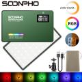 SOONPHO P10 2500K-8500K RGB LED Video Light CRI 97 Fill Light Built-in 4000mAH Battery Photographic Lighting for Shooting Studio