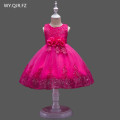 BH575M#Ball Gown rose Flower girl dress lace performance Small host costumes Children's garments cheap wholesale dress in China