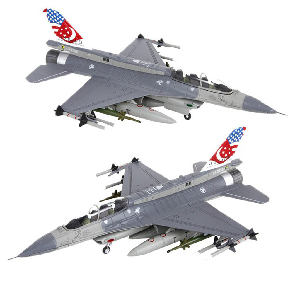USA F-16D Fighter Aircraft 1:72 Fighting Falcon Die-cast Display Model with Stand for Decoration or Gift