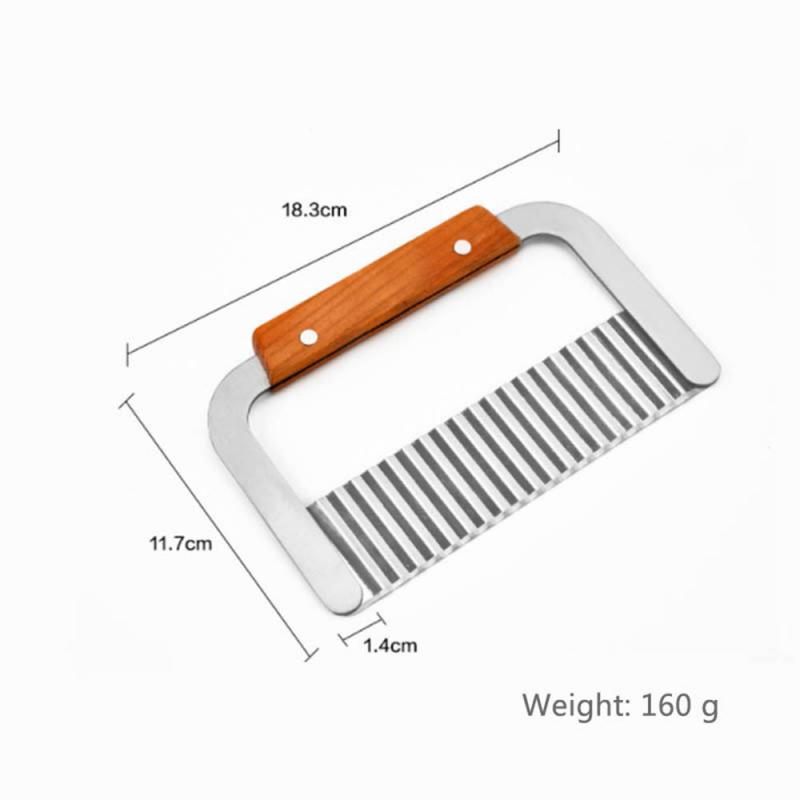 Vegetable Cutter Stainless Steel Potato Wavy Edged Cutter Knife Gadget Vegetable Fruit Potato Cutter Peeler Cooking Tools