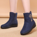 2021 New Women Boots Winter Snow Boots Warm Plush Ankle Boots For Women Winter Boots Female Wedge Heel Woman Booties Big Size