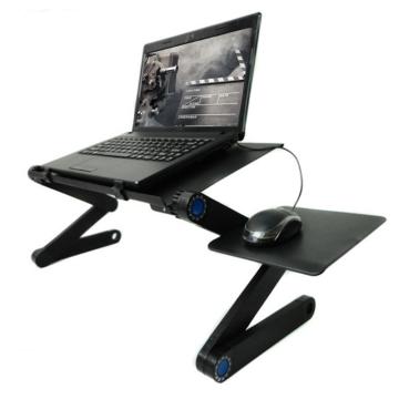 Two Fan Laptop Desks Portable Foldable Adjustable Folding Table Laptop Desk Stand mesa para notebook Table Vented Stand Bed