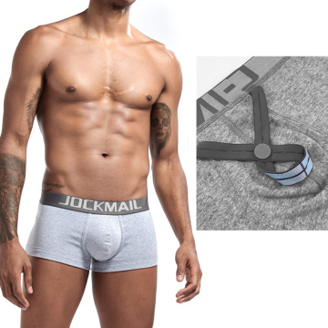 Sexy Men Boxer Penis Pouch U Convex Bulge Cotton Underwear Breathable Men Bullets Separated Ring hombre Underpants