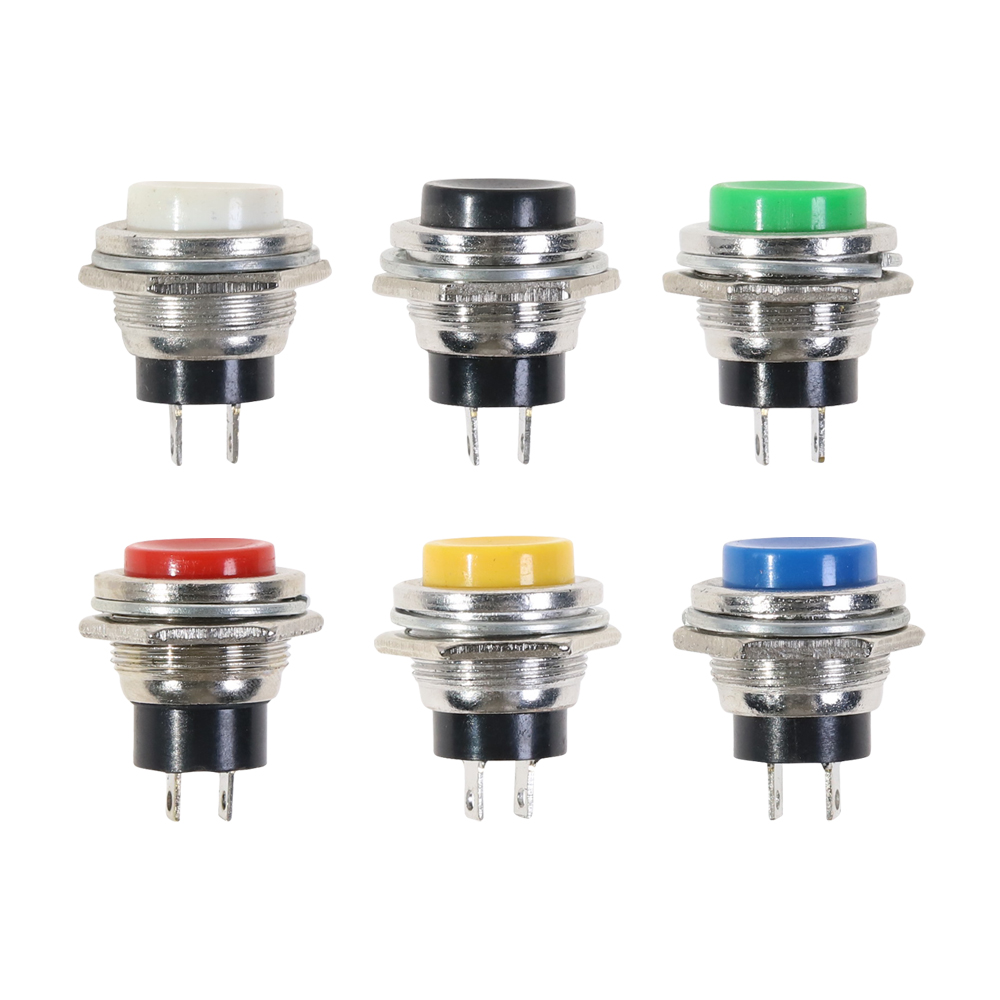 5pcs Momentary Push Button Switch 16mm Momentary pushbutton switches 3A/125VAC