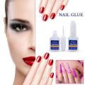 10g Fast Drying Nail Glue With Brush Adhesive Acrylic Art False Tips 3D Decoration Glue Nail Rhinestone Nail Care Tools TSLM2