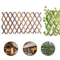 Carbonized Anticorrosive Wood Pull Net Garden Wall Fence Panel Plant Climb Trellis Support Decorative Garden Fence for Home Yard