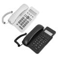 Corded Landline Telephone Desktop Wall-mounted Home Phone with Two-wire Interface Design for Home Office Hotel Business Using