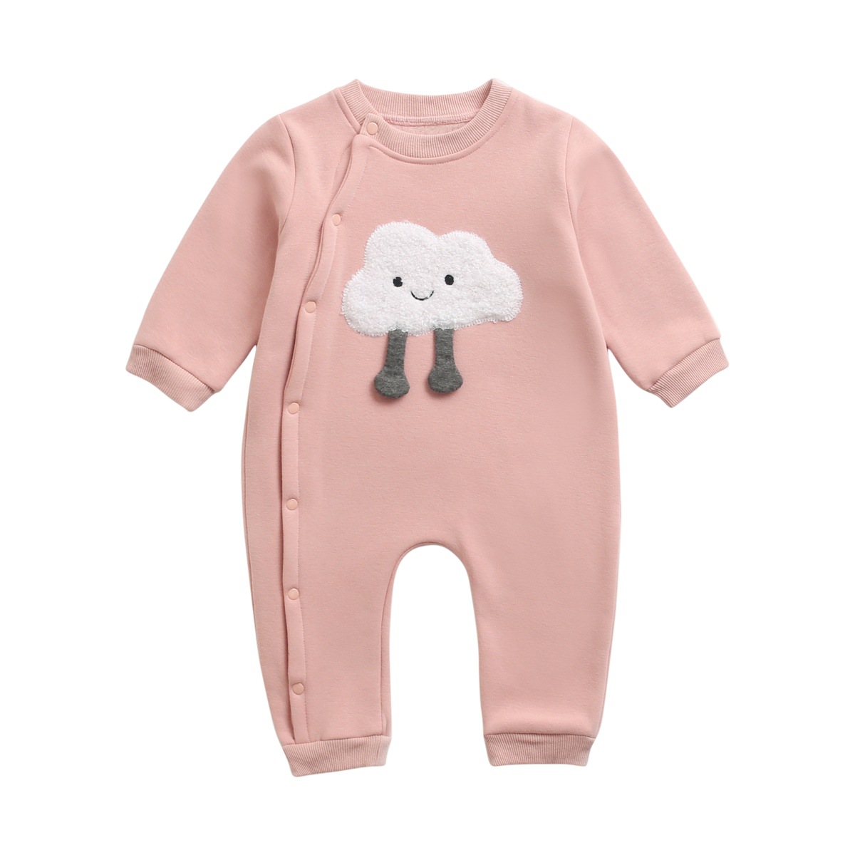 2020 Cute Cartoon Autumn Cotton Long Sleeve Baby Romper Newborn Baby Boys Girls Romper Winter Plus Velvet Baby Clothes