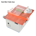 Red/Slivery 24V Adjustable Saw Blade Dual Motor Mini Table Saw Cutting For Grinding Polishing Multifunction Electric Saw