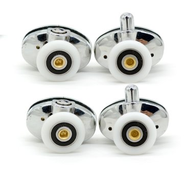 Set of 4 new Oval singel wheel Shower door rollers 23mm