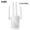 KuWFi 5Ghz Wireless Wifi Repeater 1200Mbps Wireless AP Router Dual Band 2.4&5Ghz Wifi Extender Long Range WiFi Signal Amplifier