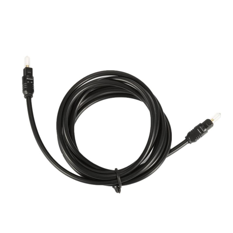 1.5m Digital Fiber Optical Optic Audio SPDIF MD DVD TosLink Cable Lead Cord 4.0mm Black Audio Optical Fiber Cable In Stock