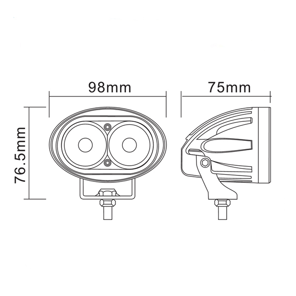 ECAHAYAKU 20W 3 inch led work light offroad led bar for Auto Car Motorcycle truck ATV SUV forklift Trailer 4x4 fog warning light