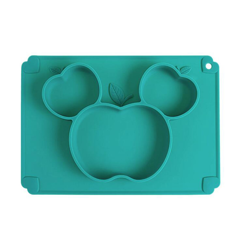 Baby Silicone Dinner Plate Training Complementary Food Feeding Bowl Children's Integrated Tableware Anti-drop Suction Cup Tray
