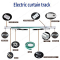 Smart Electric Curtain Track for aqara motor Dooya KT82/DT82 motor Customizable Super Quite for smart home for EU main country
